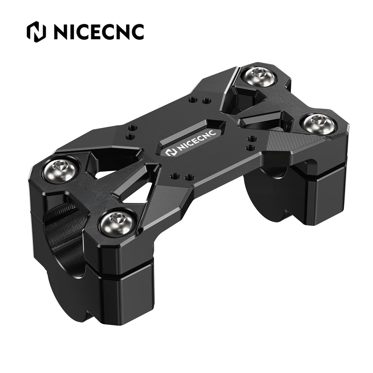 NICECNC Handlebar Riser and Top Clamp for Honda Africa Twin CRF1100L – Black