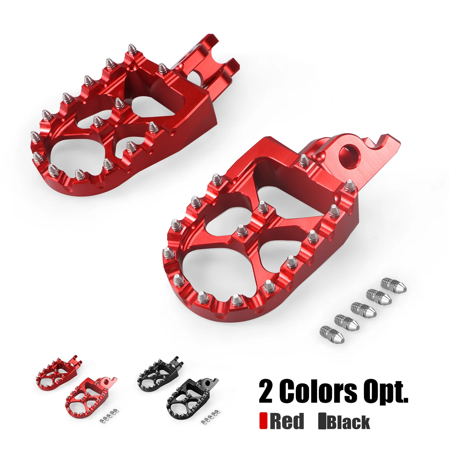 NICECNC Foot Pegs for Honda Africa Twin CRF1100L – Red